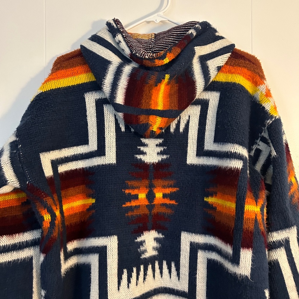 Vintage Tejidos Ruminahui Aztec Colorful Zip Up Jacket Ecuador Unique Sweater - Picture 7 of 7